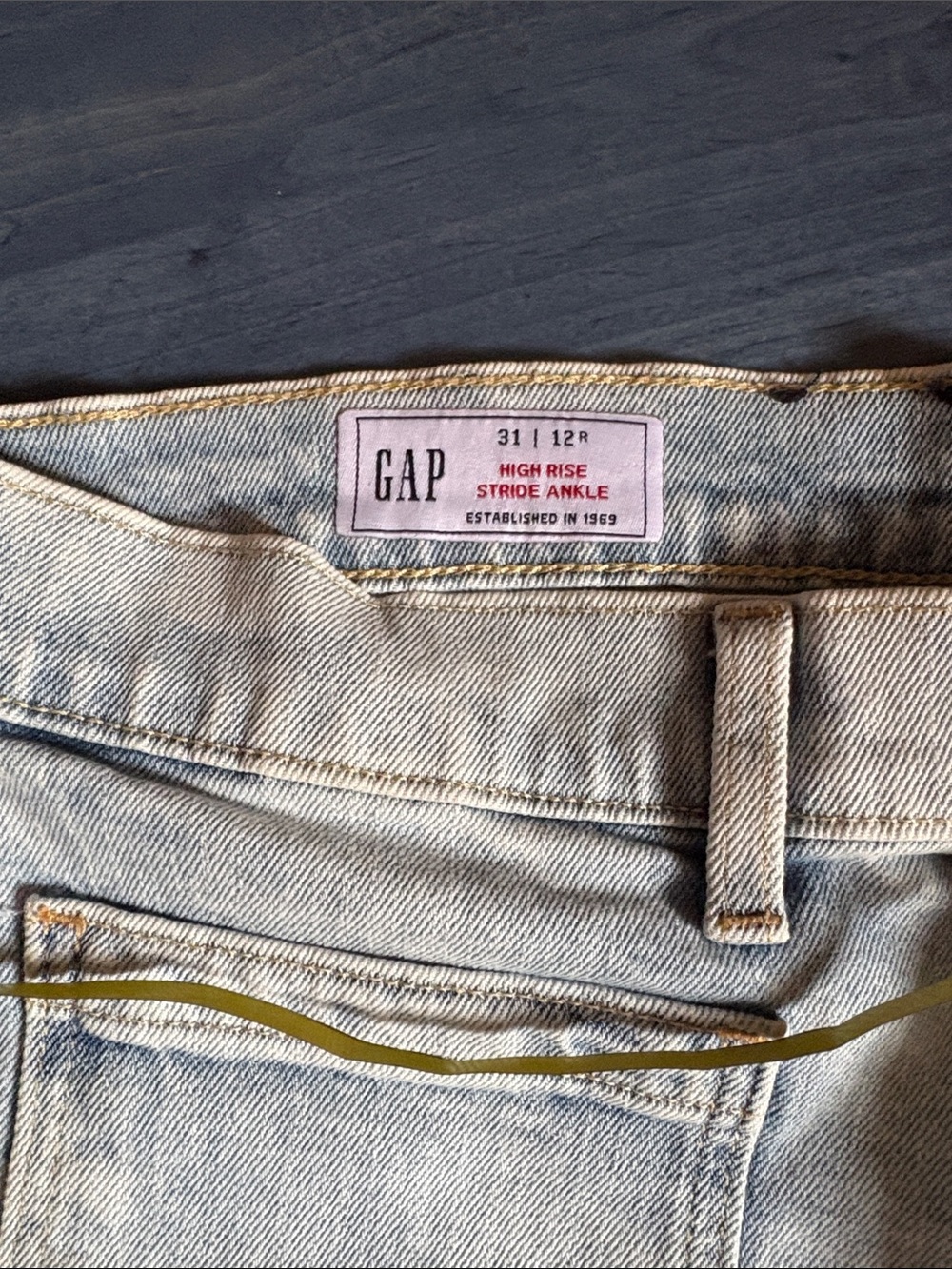 GAP High-Rise Flare Jeans — Light Wash Blue